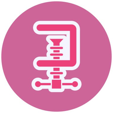 Vise Vektör Şekil Simgesi Tasarımı