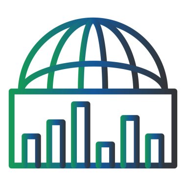 Seo ve ağ simgesinin vektör illüstrasyonu