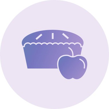 apple pie, web icon simple illustration