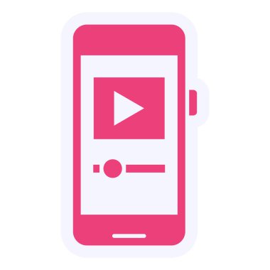 Cep telefonlu akıllı telefon, vektör illüstrasyonu