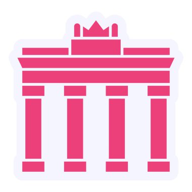 vector illustration of Brandenburg Gate icon