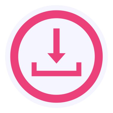 İndirme simgesinin vektör illüstrasyonu