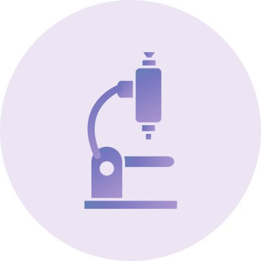 Mikroskop. Web simgesi basit illüstrasyon