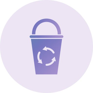 Çöp Kutusu Vektörü Şekil Simgesi Tasarımı 