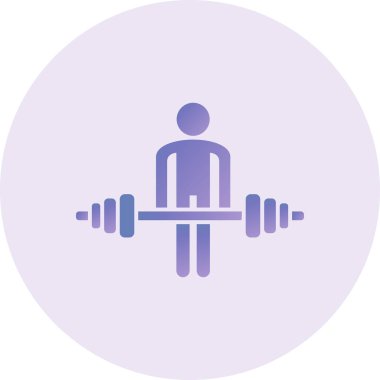 Weight Lifting man in gym, illustration  