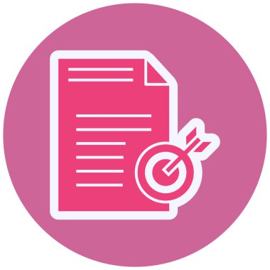 Hedef simgenin vektör illüstrasyonu 