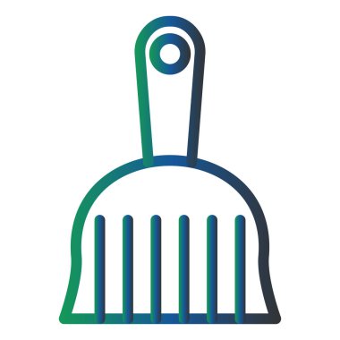 Toz Pan Vektör Kabartma Simgesi Tasarımı 