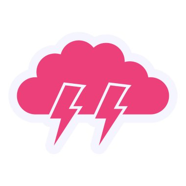 thunder storm icon, vector illustration