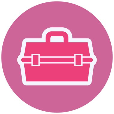 Araç Kutusu Vektör Kabartma Simgesi Tasarımı 