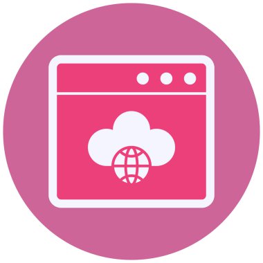 Tarayıcı simgesinin vektör illüstrasyonu