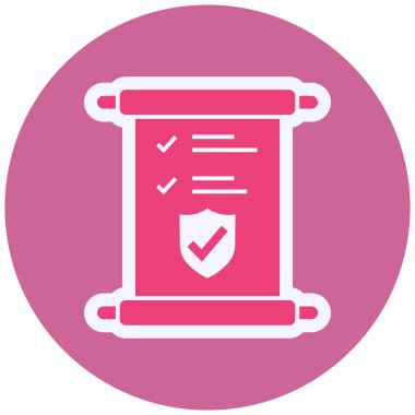 Policy document icon, vector illustration