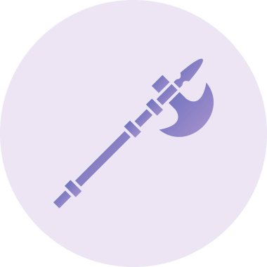Halberd Vektör Şekil Simgesi Tasarımı