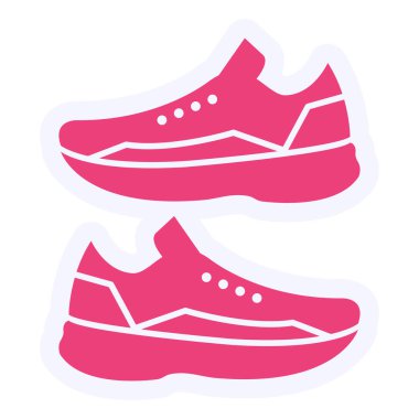 Ayakkabı simgesinin vektör illüstrasyonu