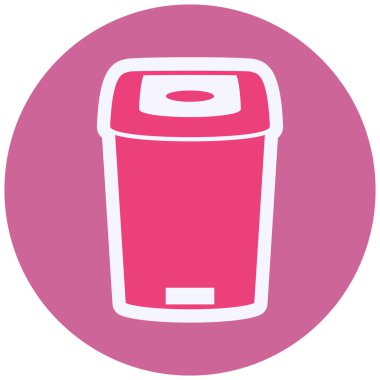 Çöp Kutusu Vektörü Şekil Simgesi Tasarımı