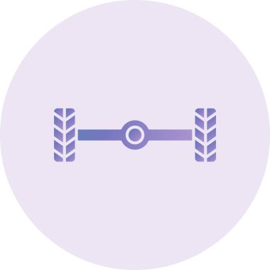 Araba Tekerlekleri Vektör Kabartma Simgesi Tasarımı 