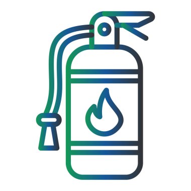 Yangın söndürücüsü. Basit resimleme