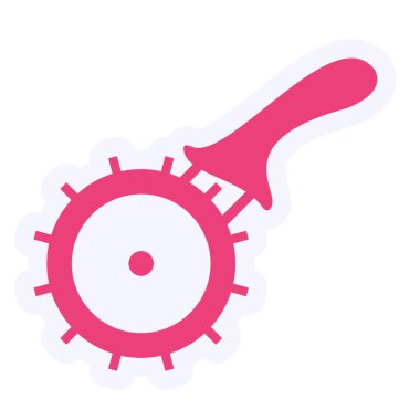 Pizza Kesicisi simgesinin vektör çizimi