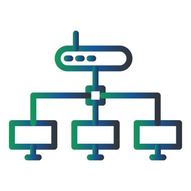 Ağ simgesinin vektör illüstrasyonu