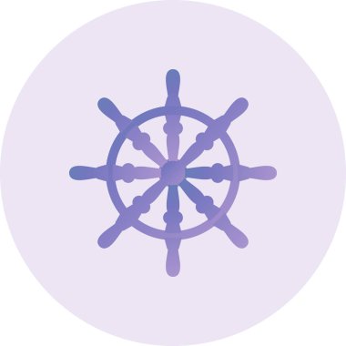 vector illustration of Ship Wheel  icon