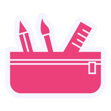 Kalem. Web simgesi basit illüstrasyon