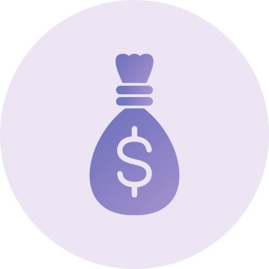 web icon, simple illustration of Money Bag for Coins