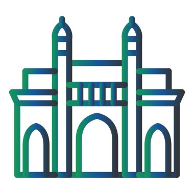  India Gateway  web icon simple illustration