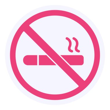 Dumansız Vektör Şekil Simgesi Tasarımı Yok 