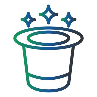 Sihirli Şapka modern ikon vektör illüstrasyonu