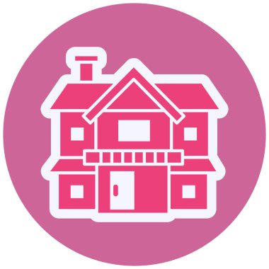 Ev. Web simgesi basit illüstrasyon