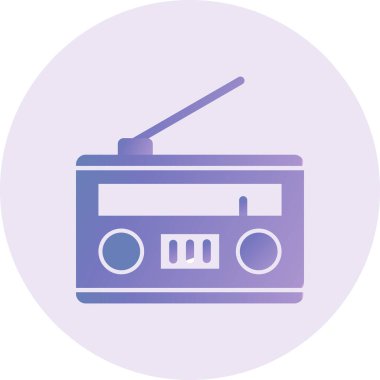 Radyo simgesinin vektör illüstrasyonu