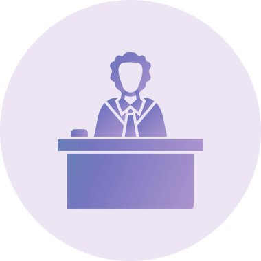 Court Room  icon. vector illustration