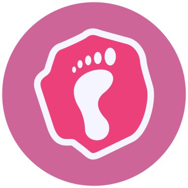 ayak izi simge vektör çizim