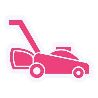 simple web illustration icon of Lawn mover 