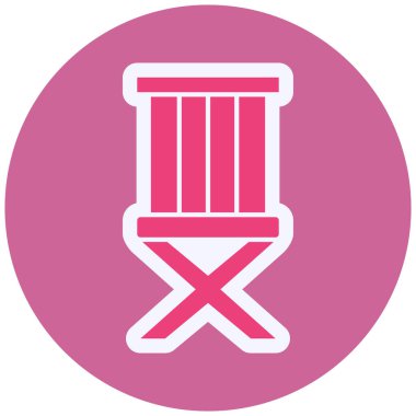 Sandalye. Web simgesi basit illüstrasyon