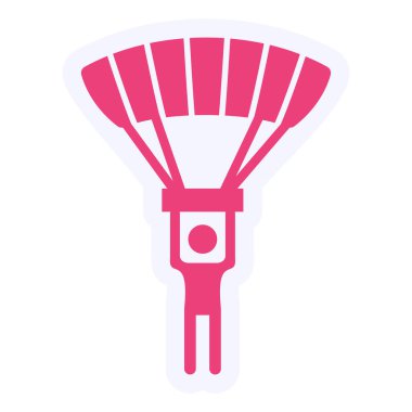 Skydiving simgesinin vektör çizimi