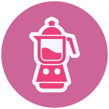 Kahve makinesi. Web simgesi basit illüstrasyon