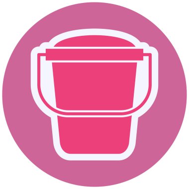 web icon, simple illustration of Bucket