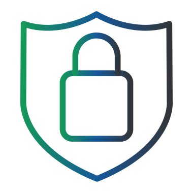 Kalkan. Web simgesi basit illüstrasyon