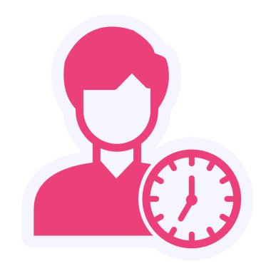 Zaman yönetimi simgesi vektör illüstrasyonu