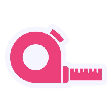 mezura simgesi. vektör illüstrasyonu 