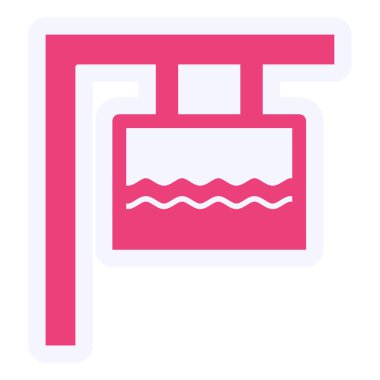 River Sign flat icon