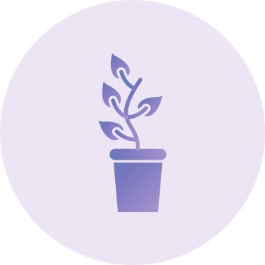 web icon, simple illustration of Plant Pot