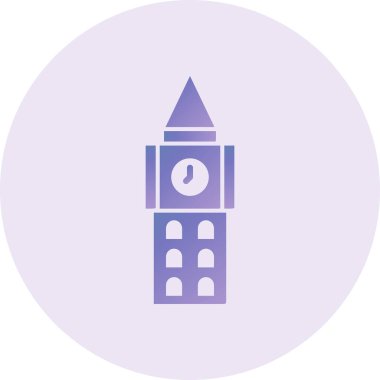 Color clock icon vector illustration