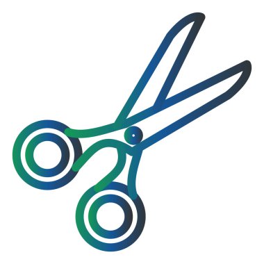 Makas simgesi. Web için makas vektör simgelerinin basit çizimi