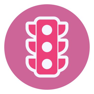 Trafik ışığı simgesi, vektör illüstrasyonu