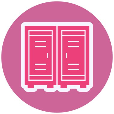 Dolaplar. Web simgesi basit illüstrasyon