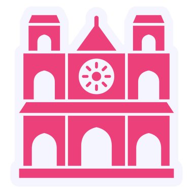 Bina. Web simgesi basit illüstrasyon