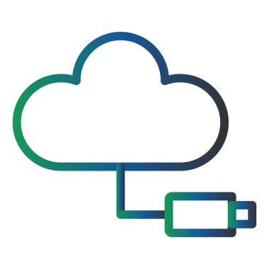 cloud storage technology. web icon simple design