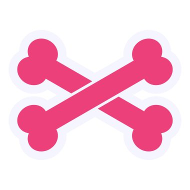 Kemik simgesi vektör illüstrasyonu