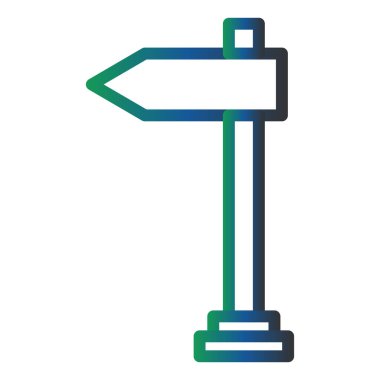 Bir işaret levhasının vektör illüstrasyonu